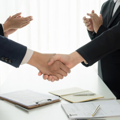 business shaking hands collaboration