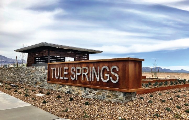 The Villages at Tule Springs sign in North Las Vegas Nevada