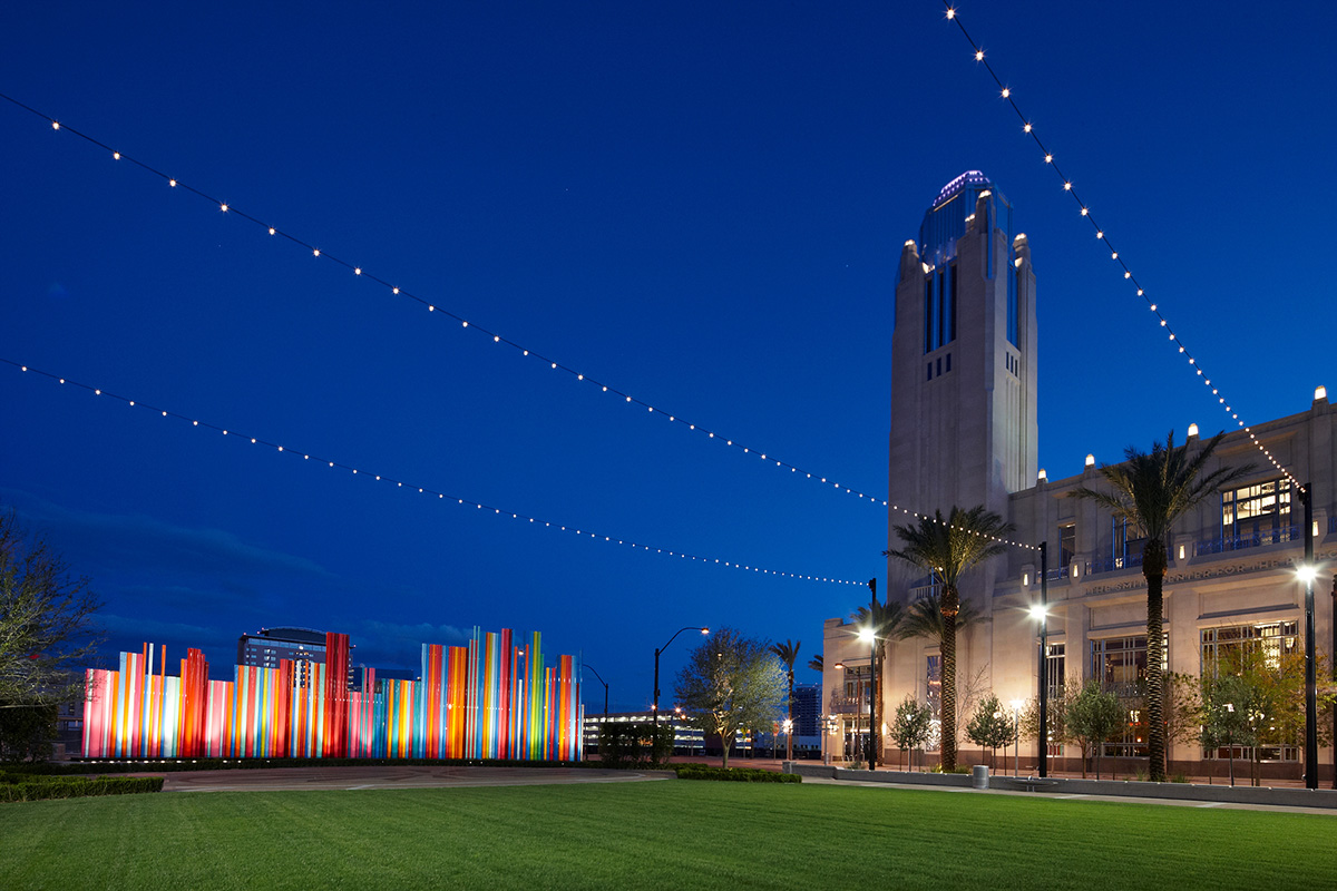 Tim Bavington sculpture installation at the Smith Center for the Performing Arts in Las Vegas.