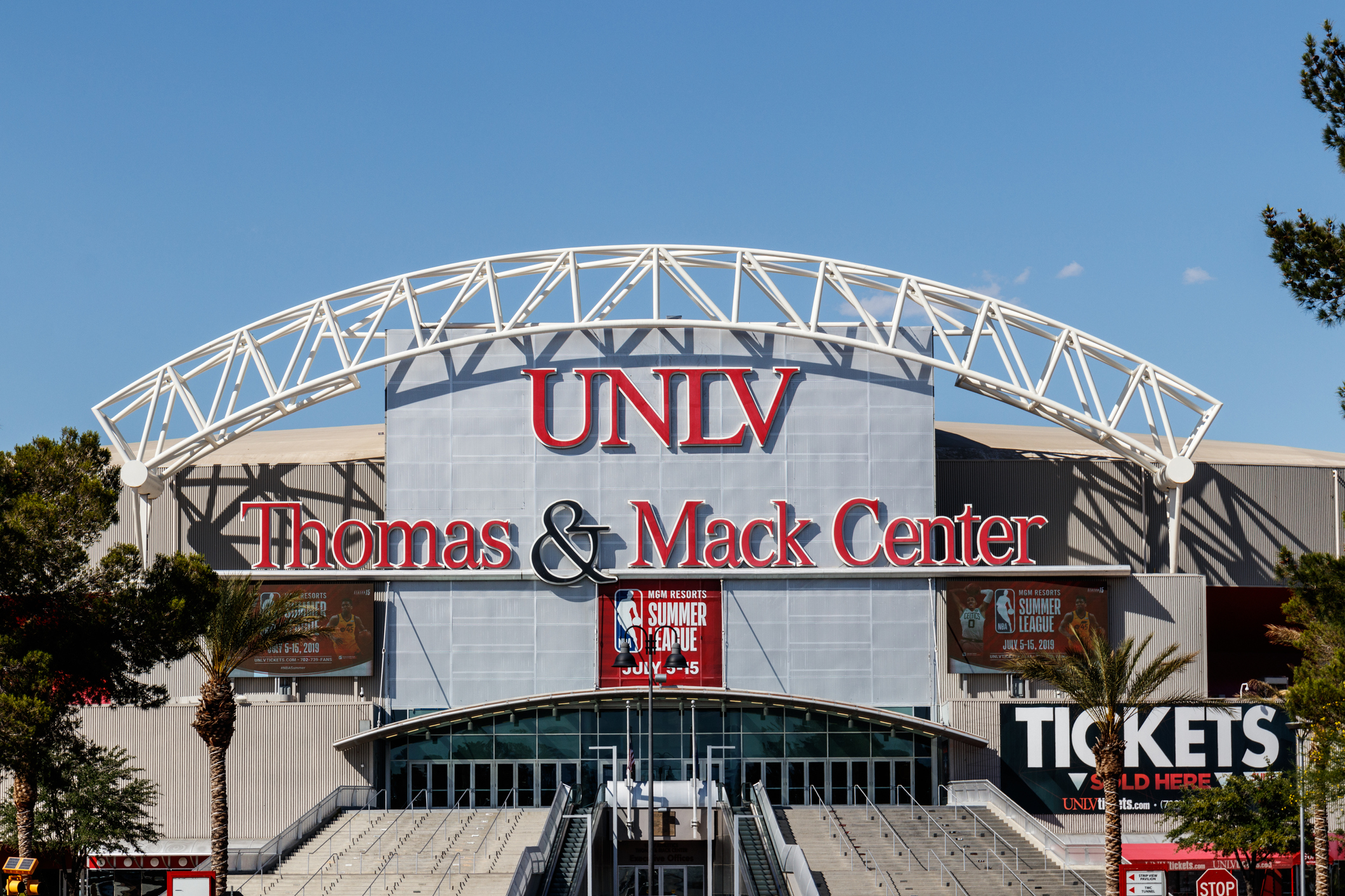 Entrance to the Thomas & Mack at UNLV in Las Vegas