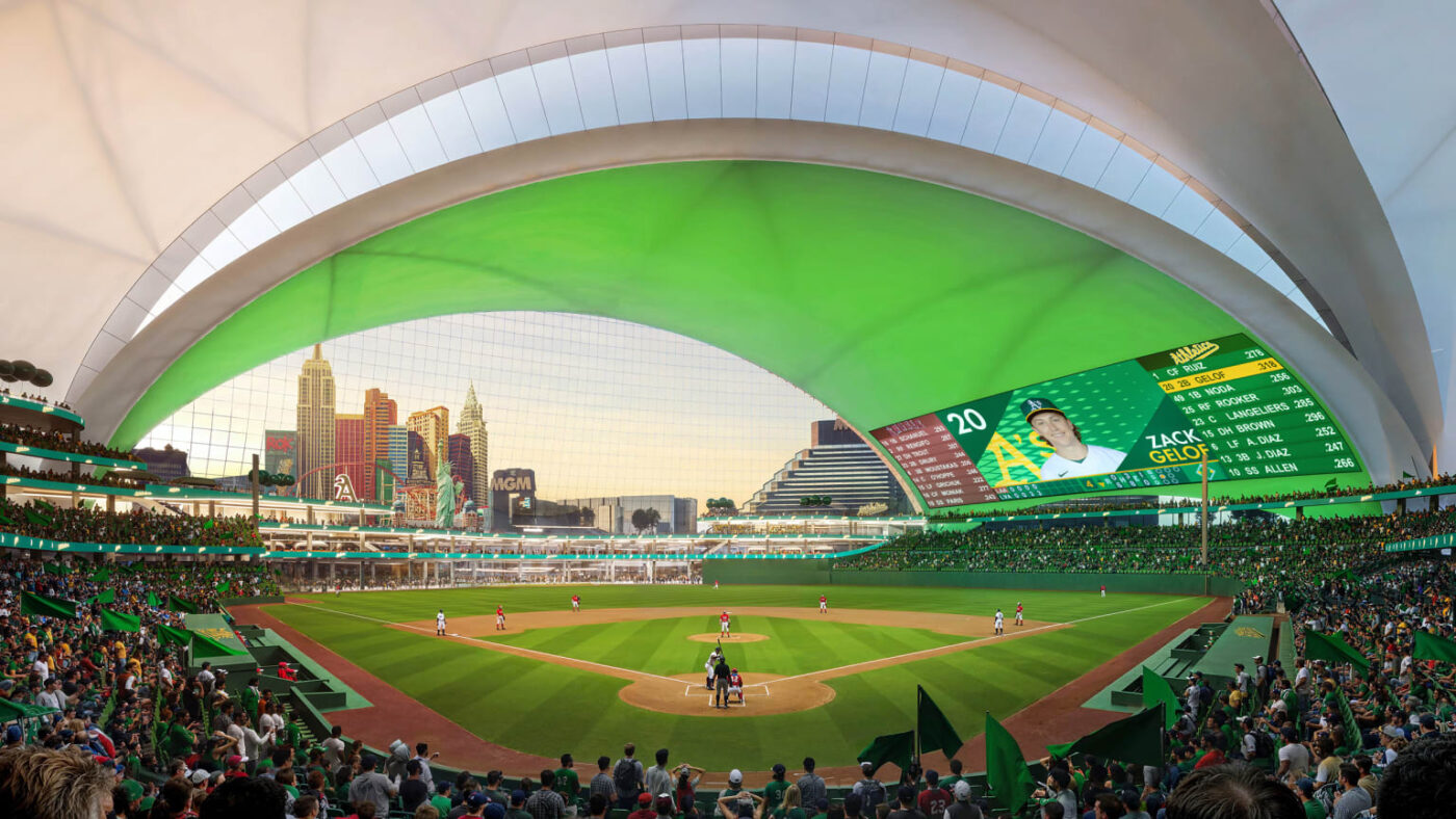 Rendering of the Interior of the Las Vegas A's Ballpark