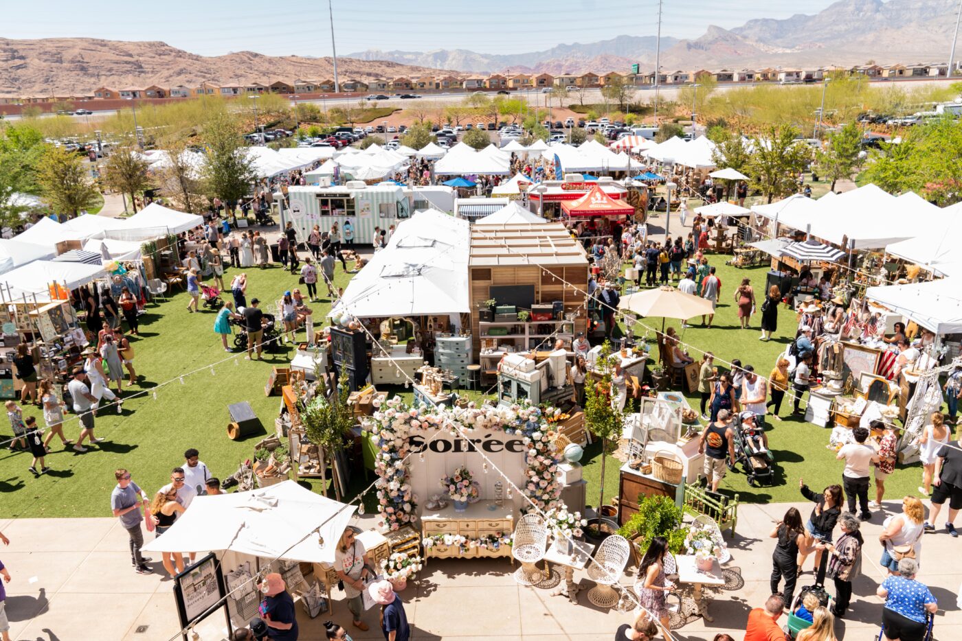 Vintage Market Days in Las Vegas aerial view