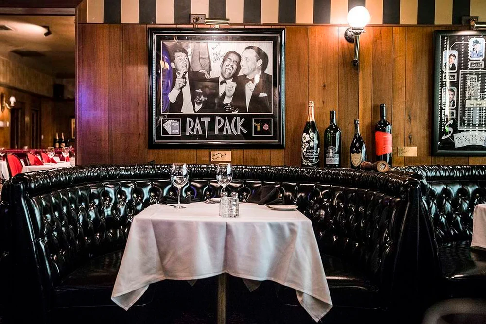 Golden steer steakhouse the Rat Pack booth