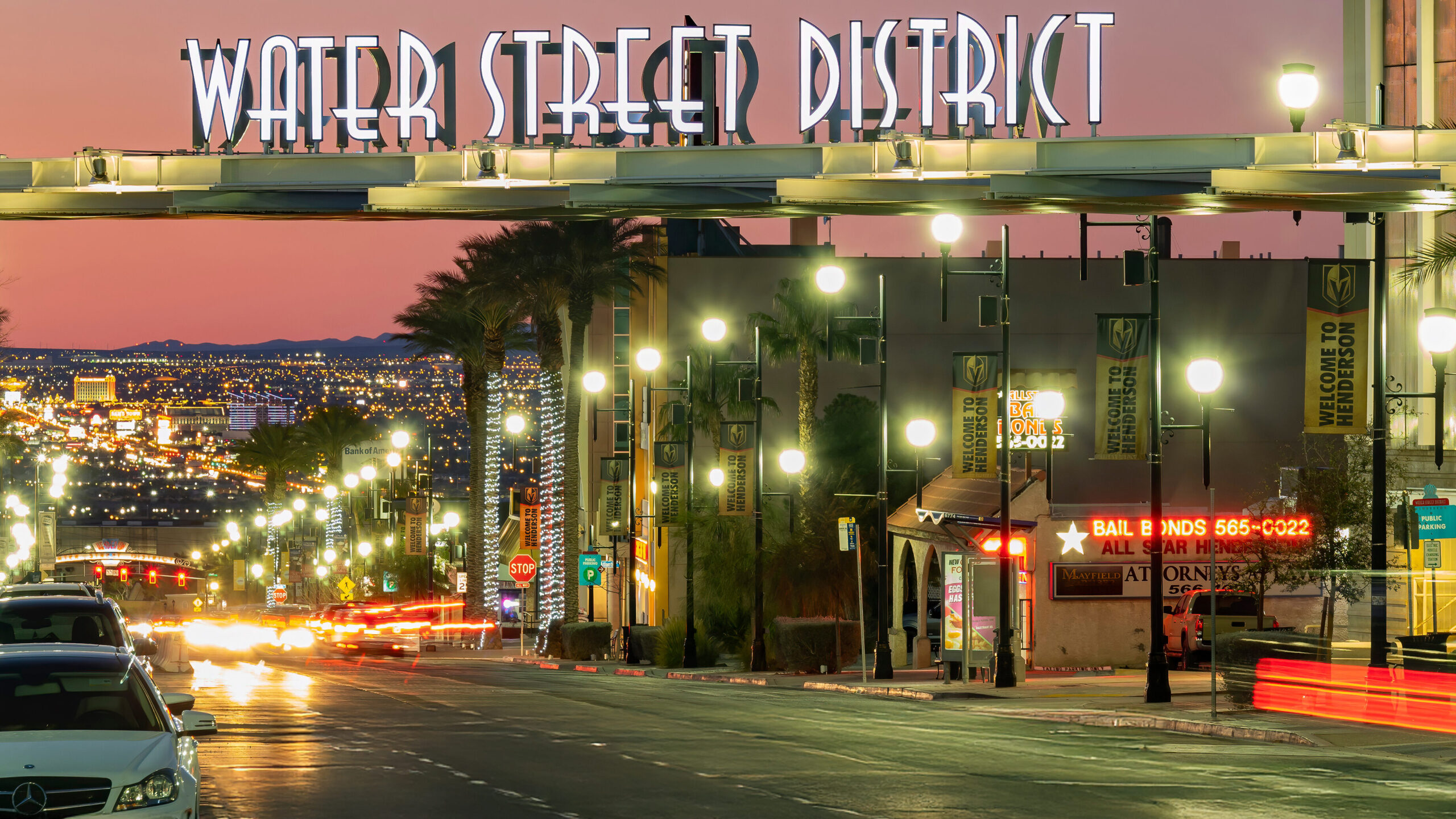 Water Street District sign in Henderson